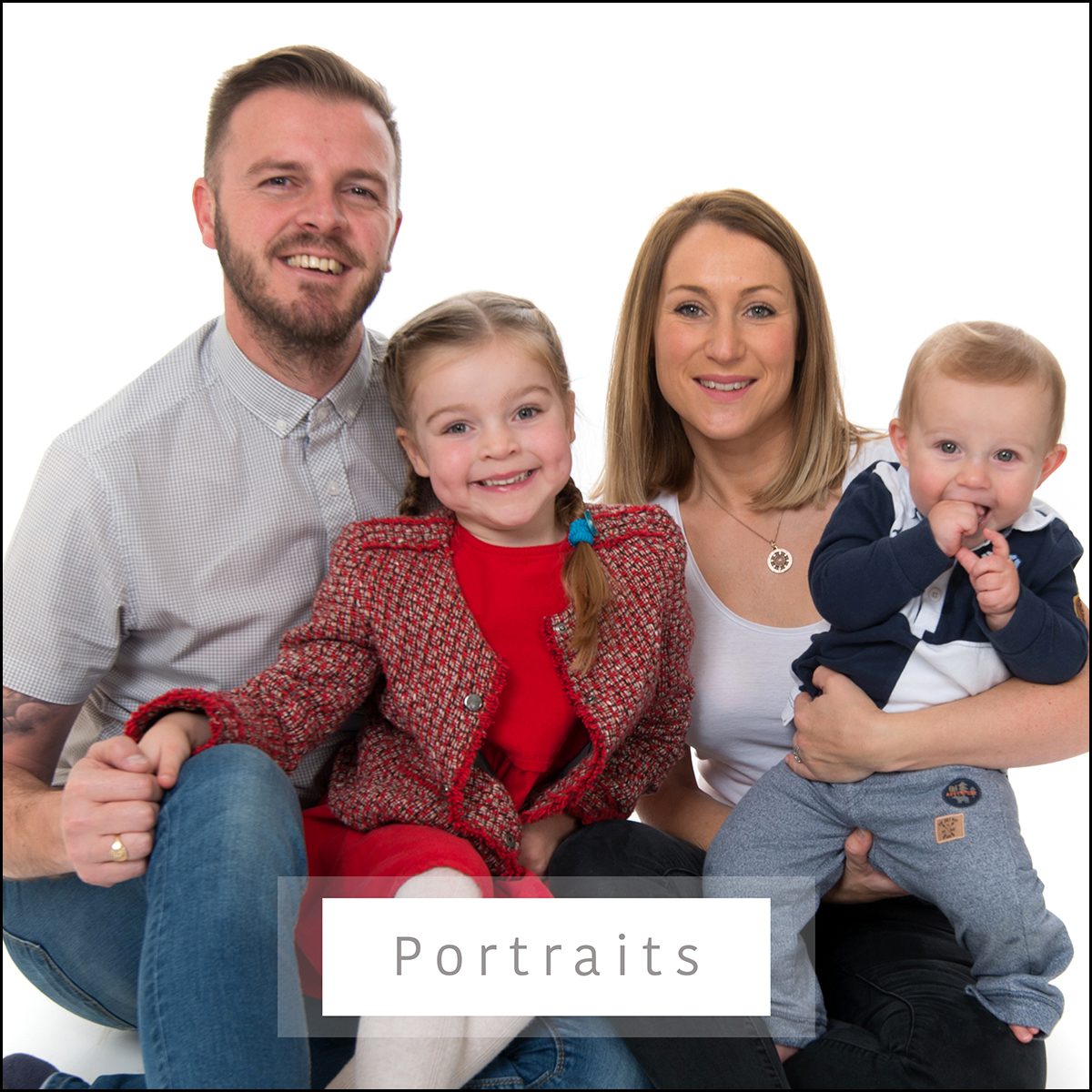 family photo on white