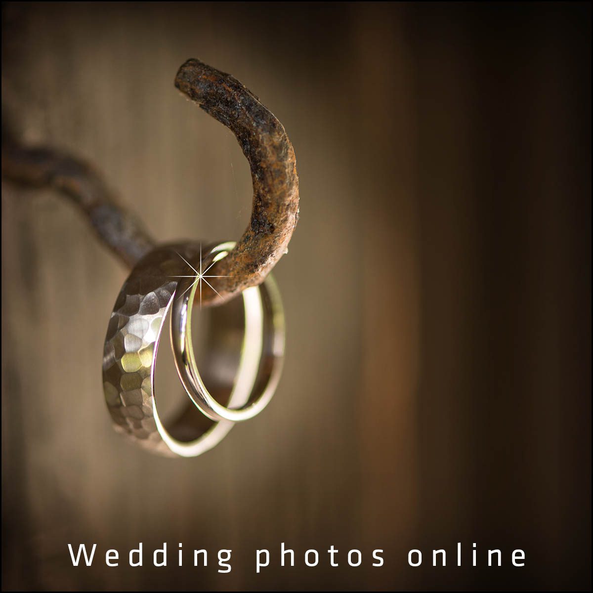 wedding rings on hook
