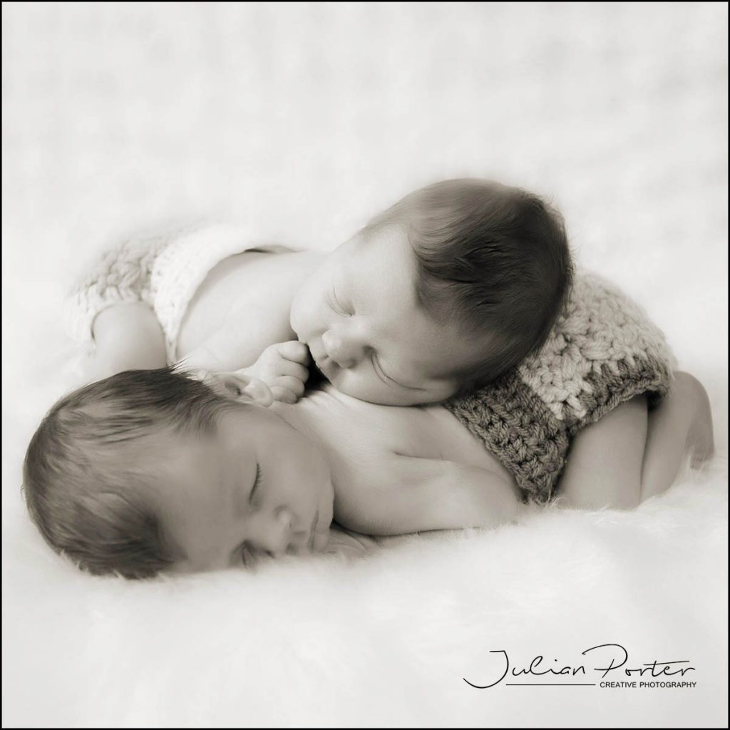 Photographing newborn twins at home- Hampshire photography